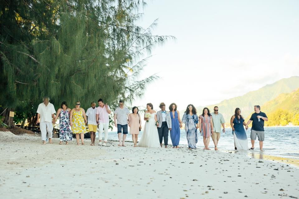 Same sex small and Intimate Destination Wedding in Moorea 
