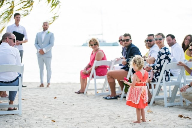 Flower girls at a destination wedding in Moorea